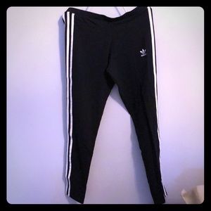 Adidas essential 3- stripe mid-rise leggings